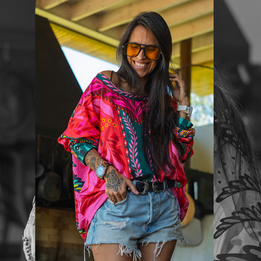 Poleron Cuello Ancho Palmera