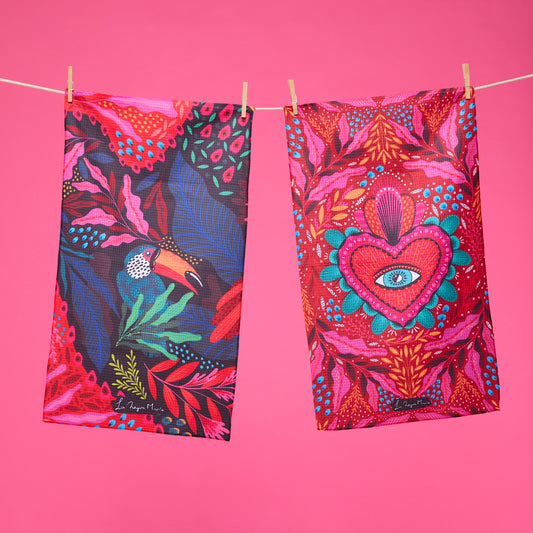 Set Paños Cocina Corazón
