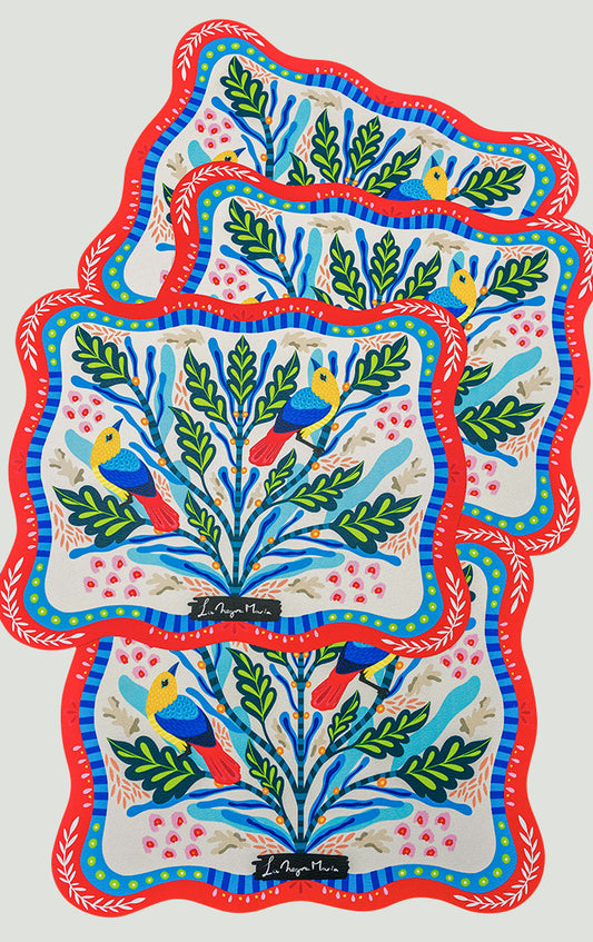 Set 4 Individuales Jardín