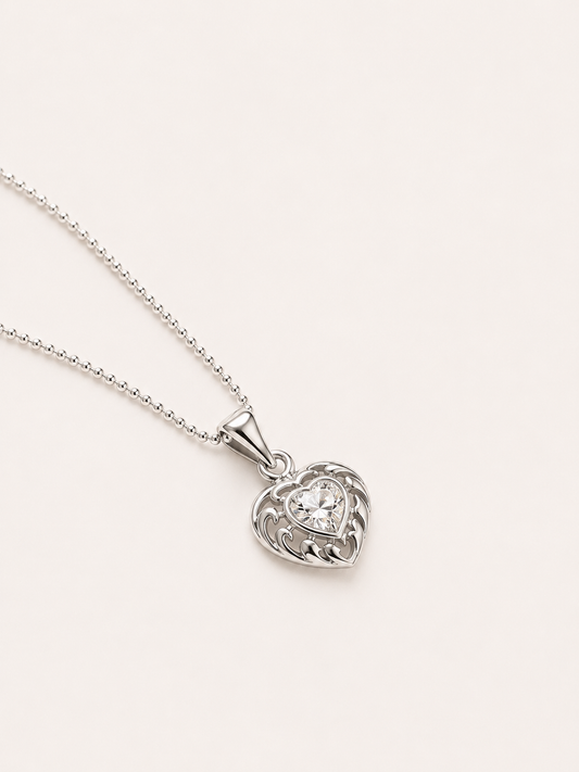 Collar Corazón Brillo