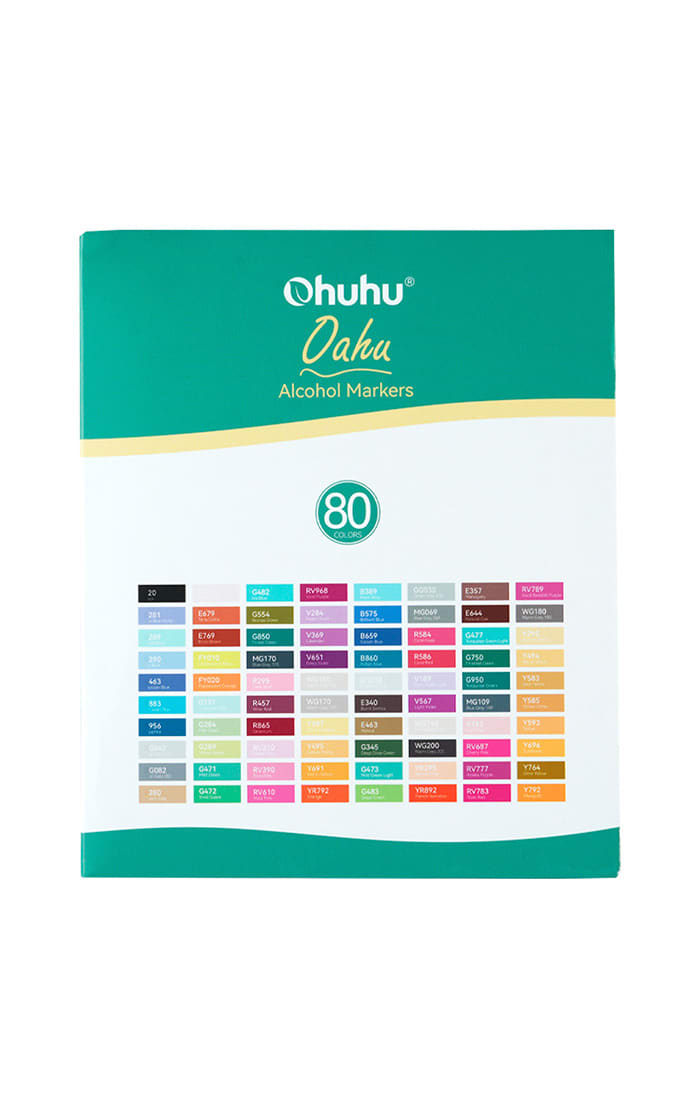 Set 80 Marcadores Alcohol Doble Punta