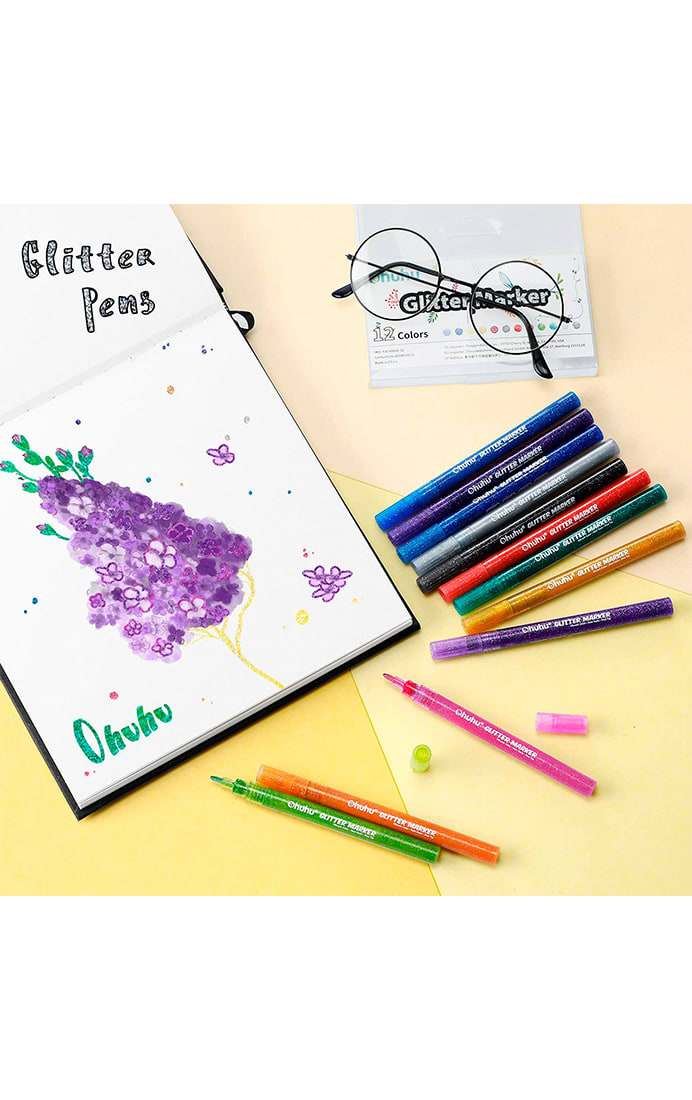 Set 12 Marcadores Glitter Marker