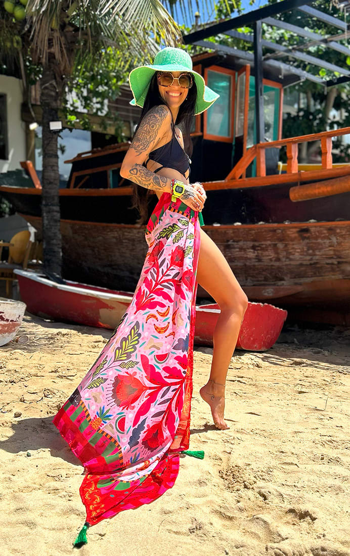 Pareo Papagayo Rosa