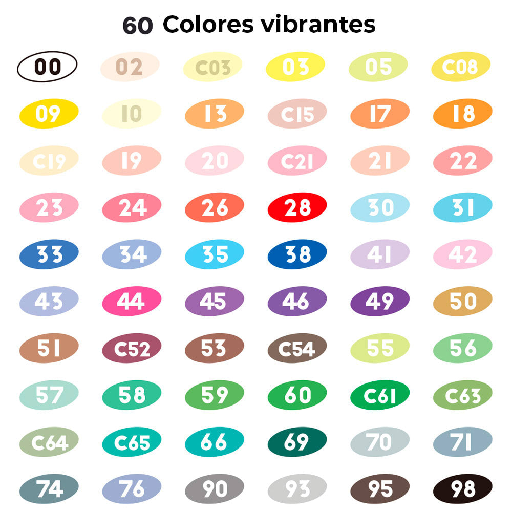 Caja 60 Lápices Acrílicos