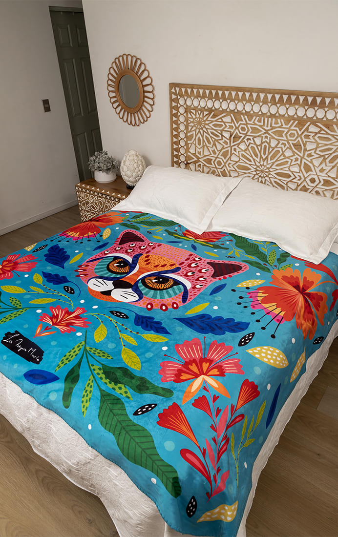 Mantita Gato Rosa
