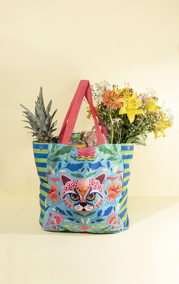 Tote Gato Rosa + lettering