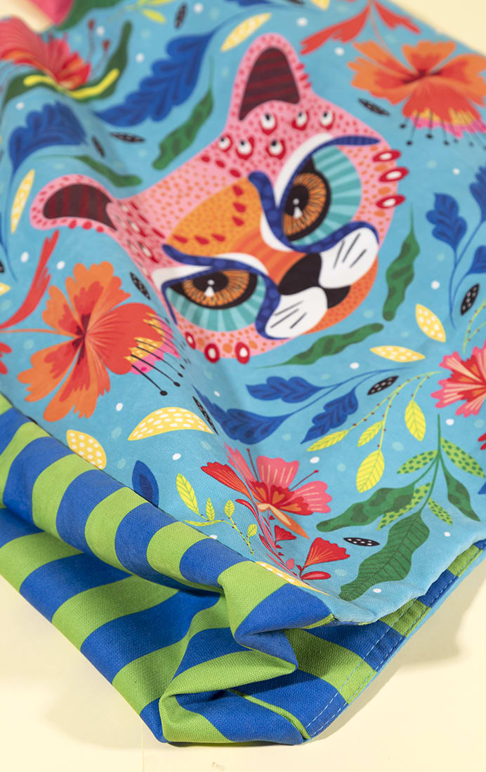 Tote Gato Rosa + lettering