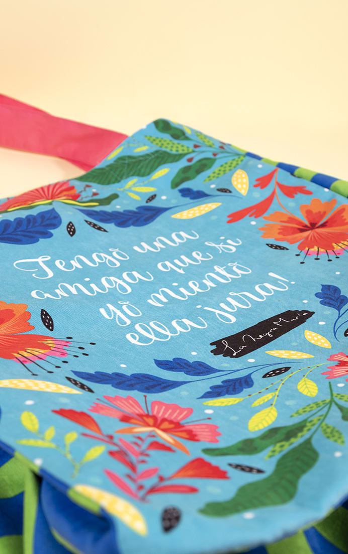 Tote Gato Rosa + lettering