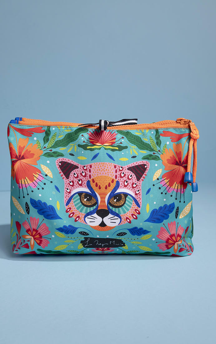 Estuche Doble Atómico Gato Pajarito