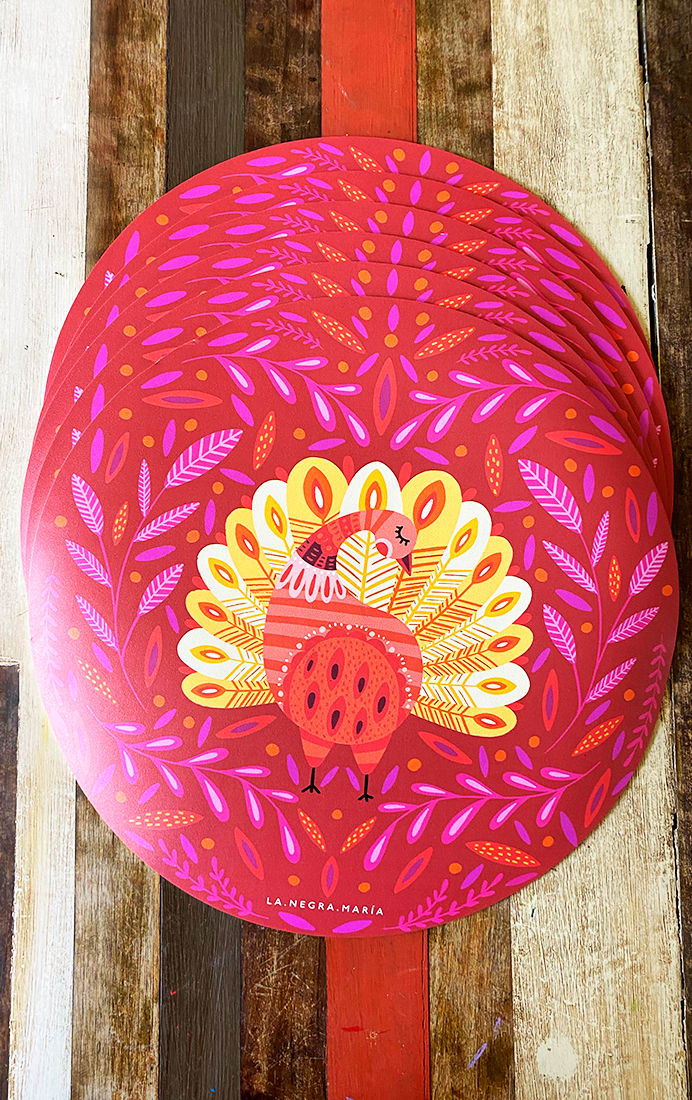 Set 6 Individuales Pájaro