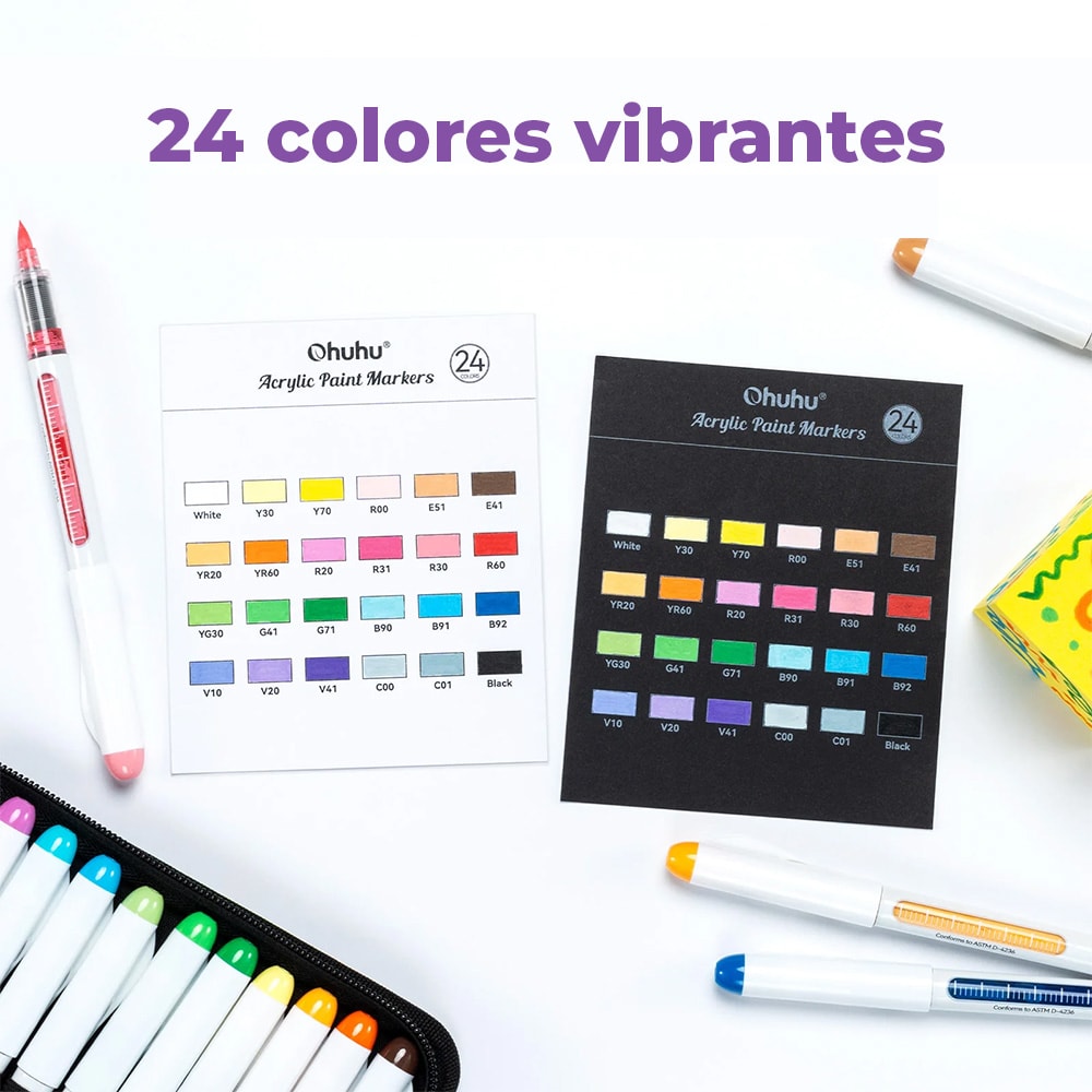Estuche 24 Lápices Acrílicos