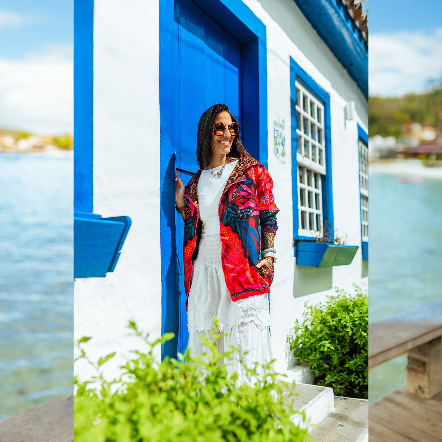 Cortavientos Reversible Animal Print