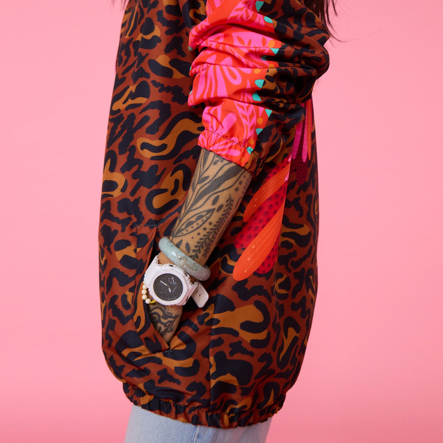 Cortavientos Reversible Animal Print