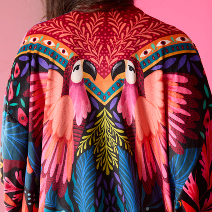 Kimono Terciopelo Primavera Papagayo