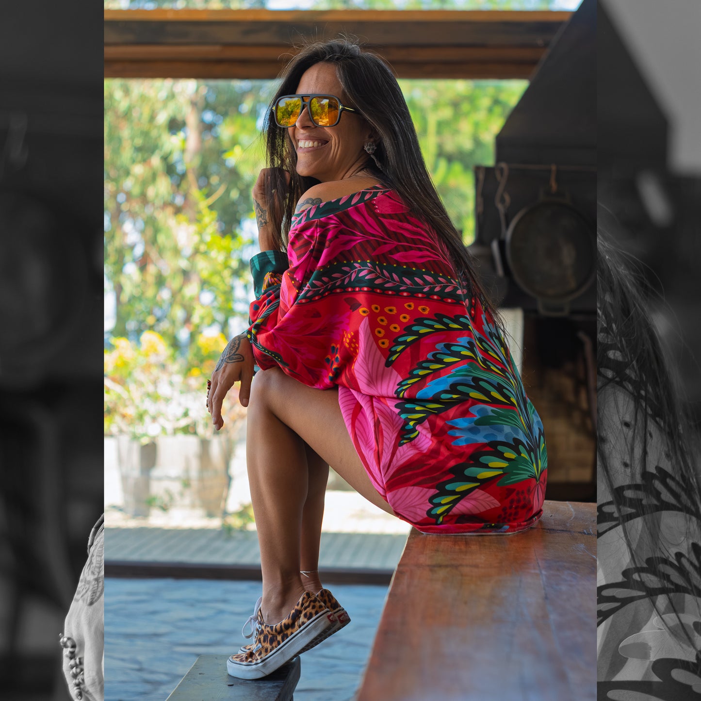 Poleron Cuello Ancho Palmera