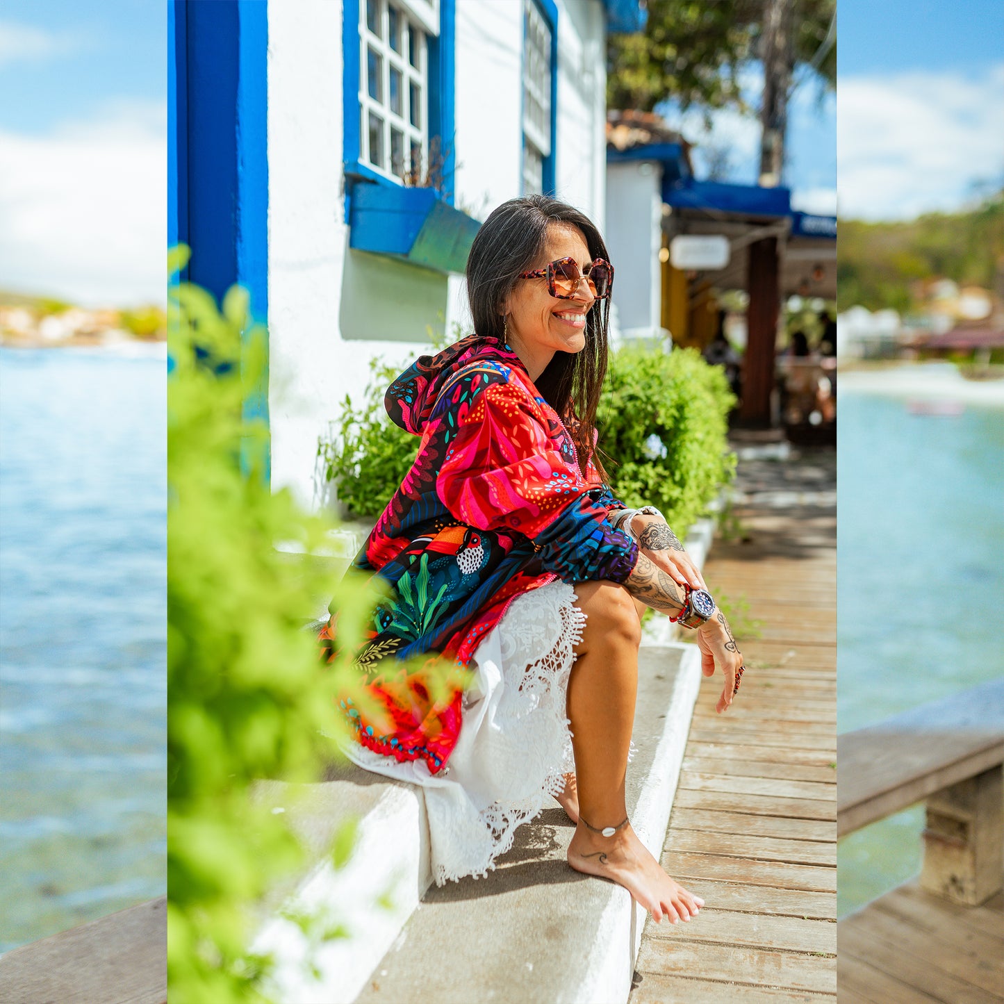 Cortavientos Reversible Animal Print