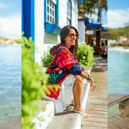 Cortavientos Reversible Animal Print