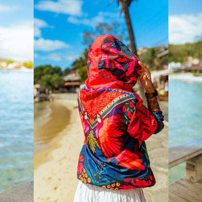 Cortavientos Reversible Animal Print