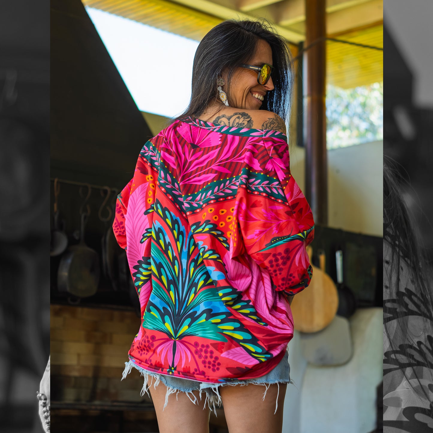 Poleron Cuello Ancho Palmera