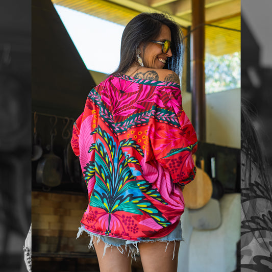 Poleron Cuello Ancho Palmera