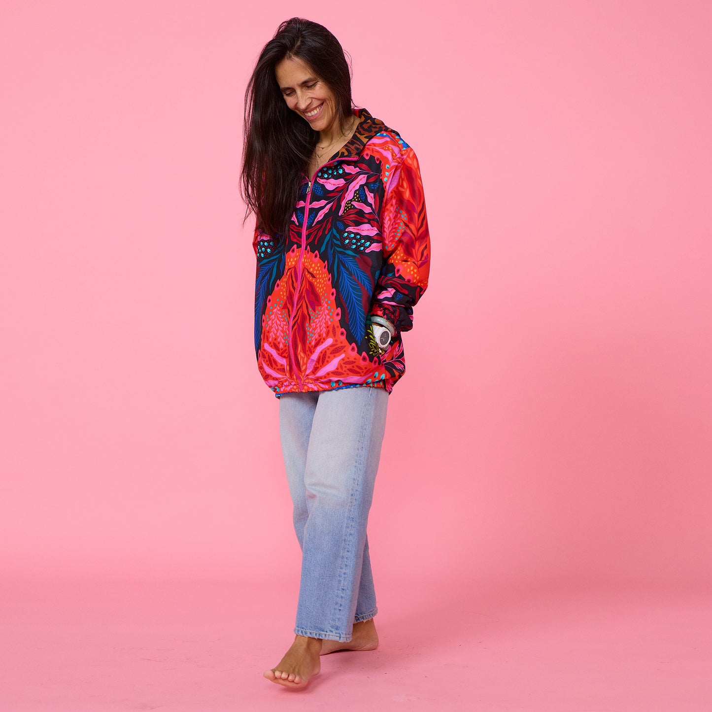 Cortavientos Reversible Animal Print