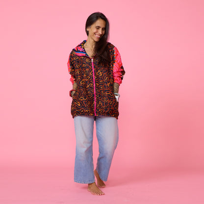Cortavientos Reversible Animal Print