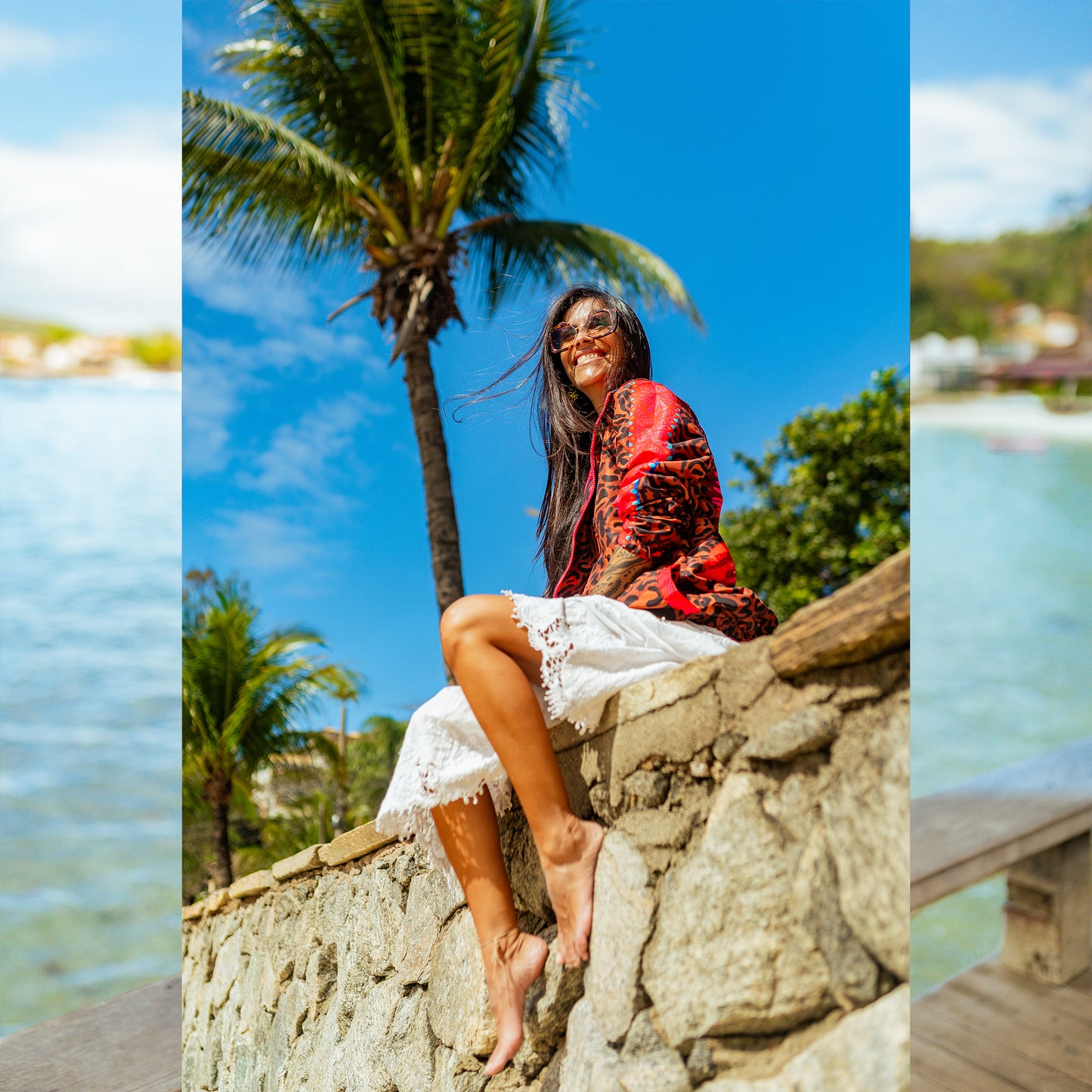 Cortavientos Reversible Animal Print