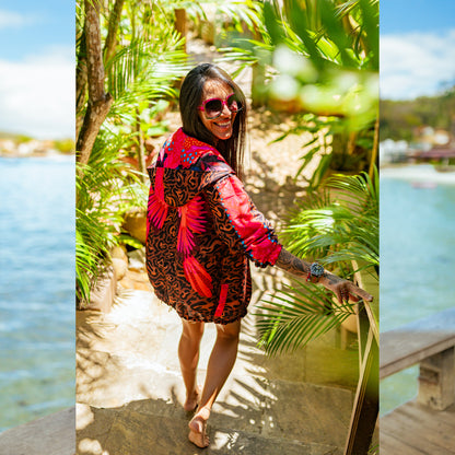 Cortavientos Reversible Animal Print