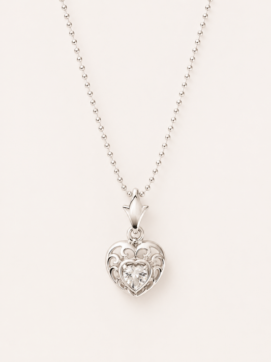 Collar Corazón Brillo