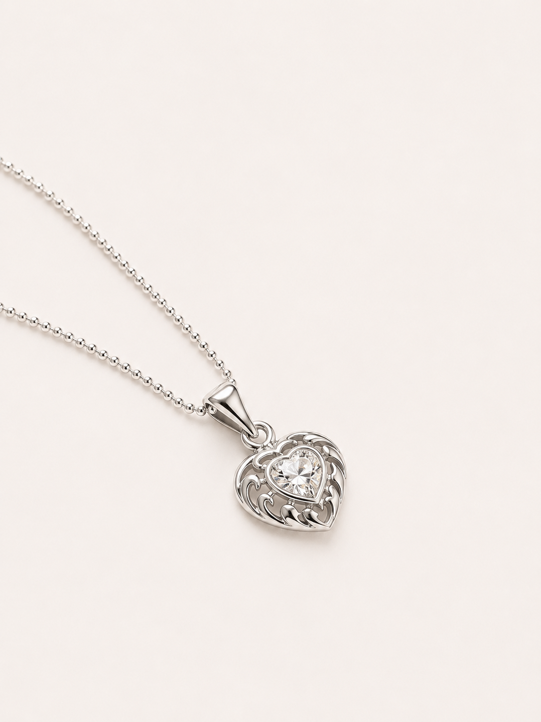 Collar Corazón Brillo