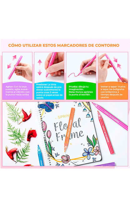 Set 12 Marcadores Glitter Marker