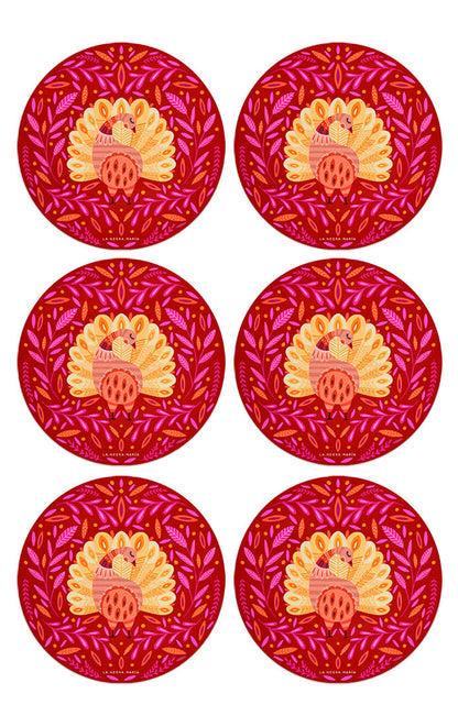 Set 6 Individuales Pájaro