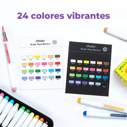 Estuche 24 Lápices Acrílicos